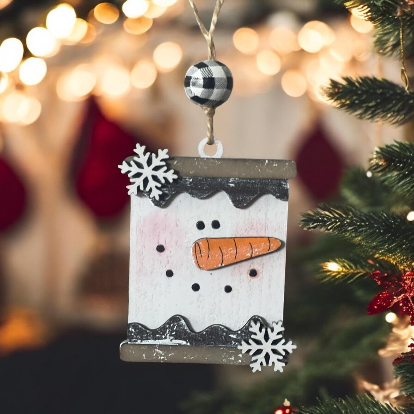 Marshmallow Snowmen Christmas Ornaments