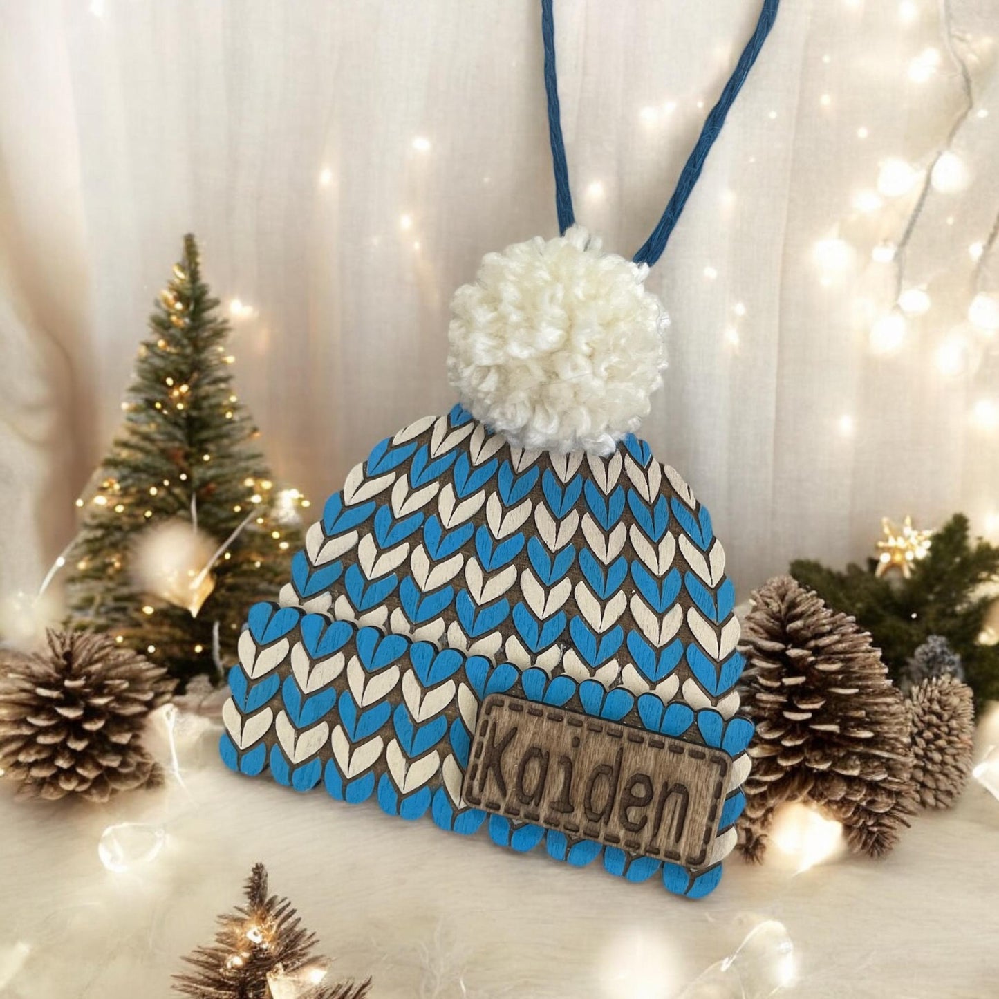 Personalized Knit Hat Christmas Ornaments