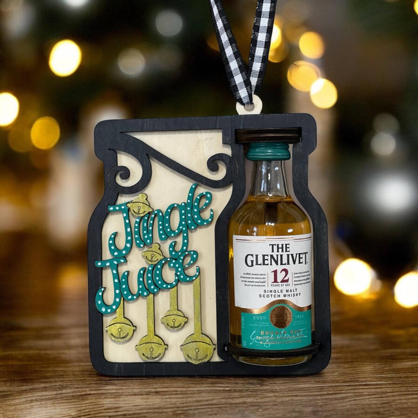 Jingle Juice Handmade Wooden Mini Liquor Ornaments