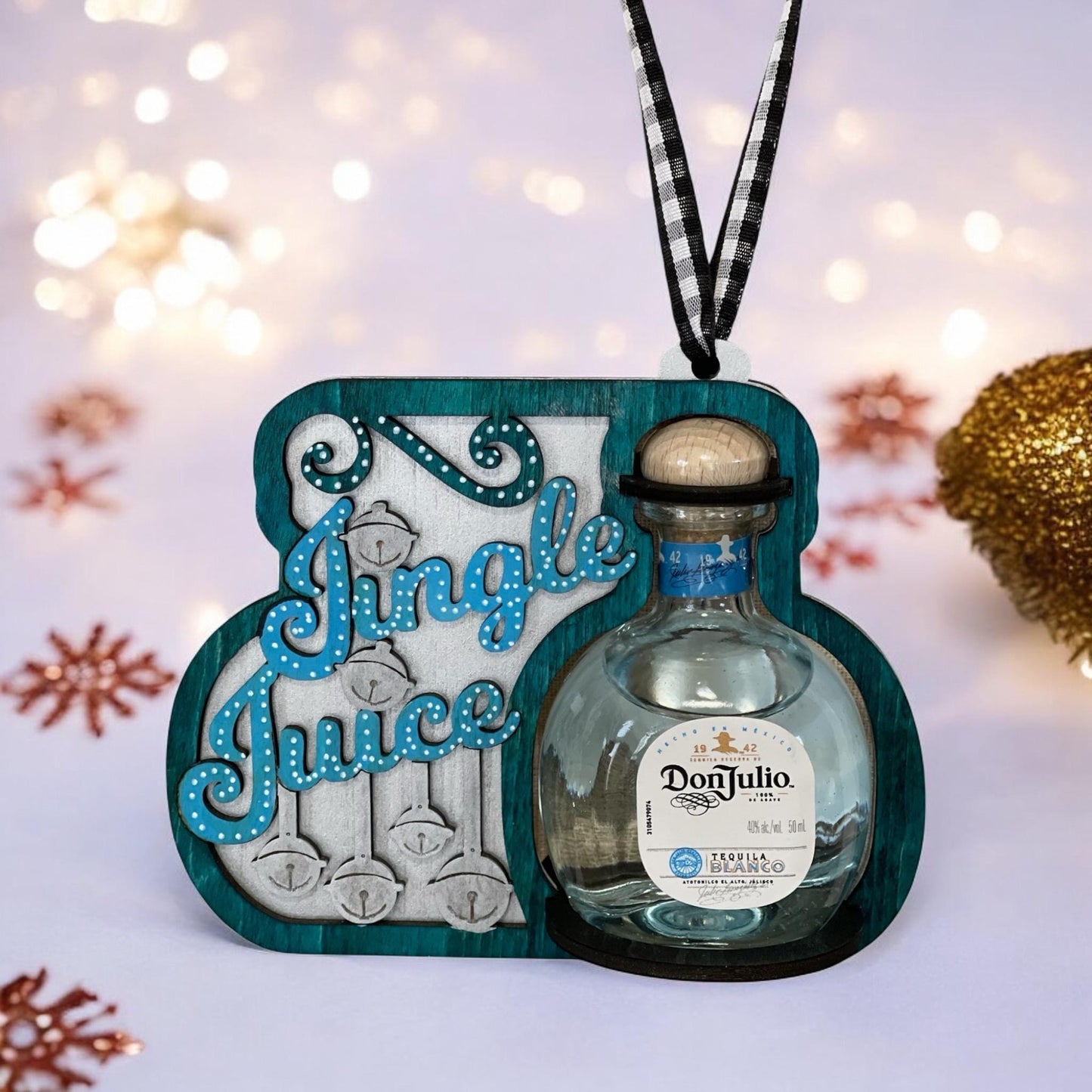 Jingle Juice Handmade Wooden Mini Liquor Ornaments
