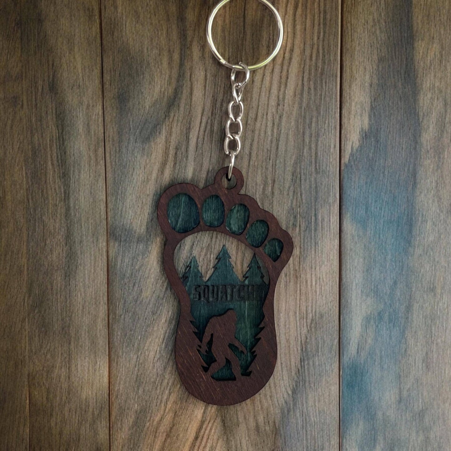 Sasquatch Wooden Ornament | Magnet, Rear View Mirror Hanger, or keychain