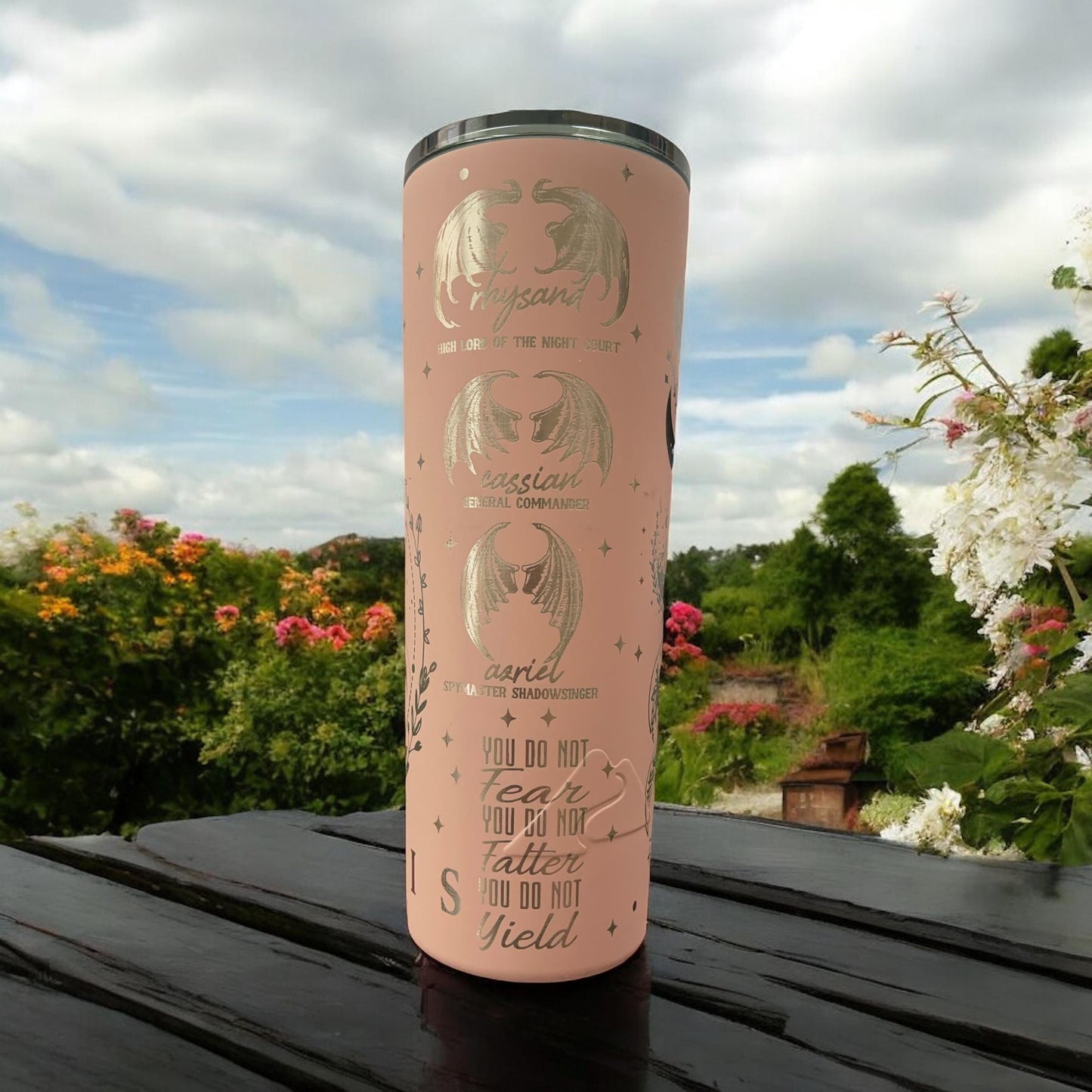 Velaris City of Starlight Tumbler | ACOTAR Inspired | Soft-Touch Laser Engraved Design - 30 oz Slim
