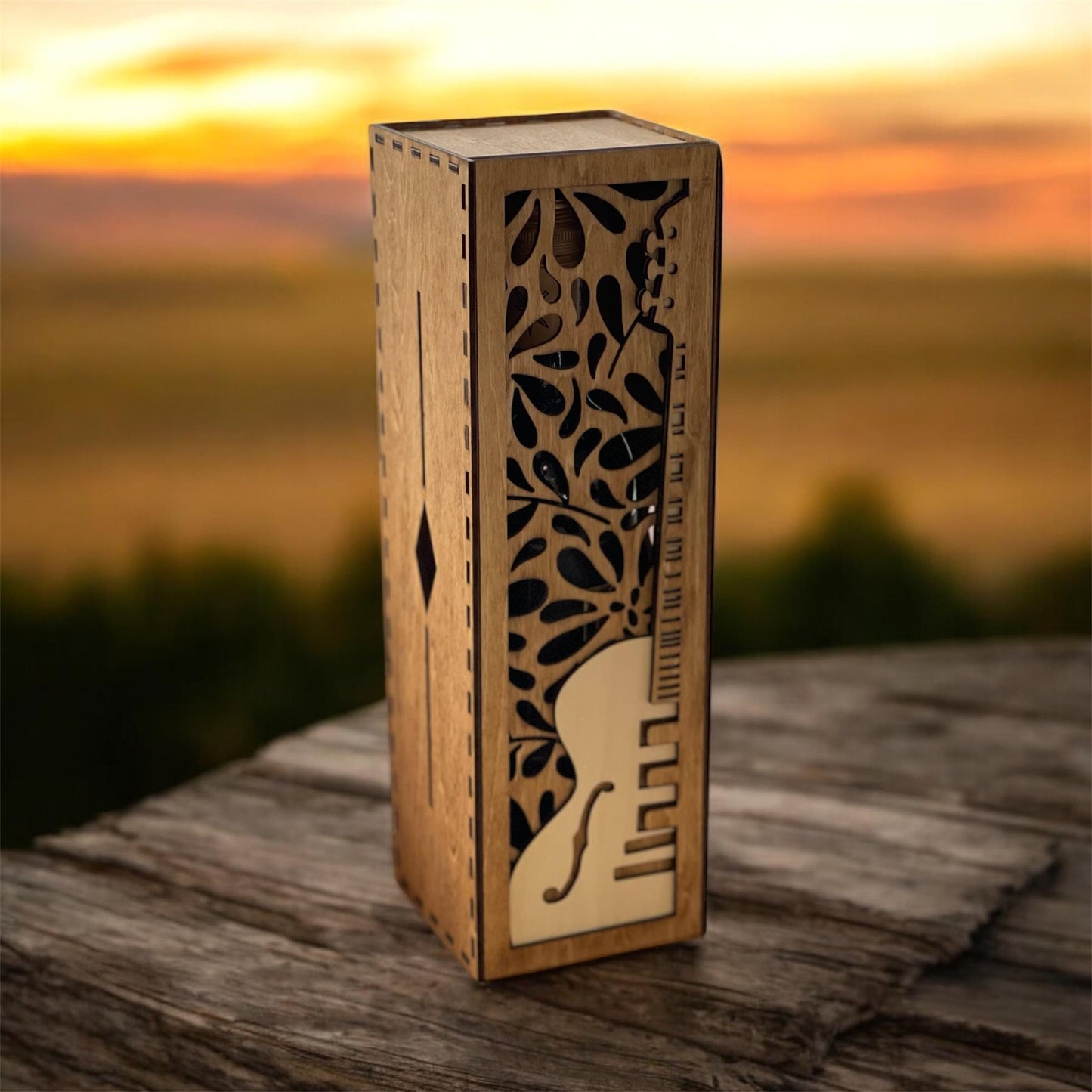 Wood Wine Box - Wine Gift/Display Box