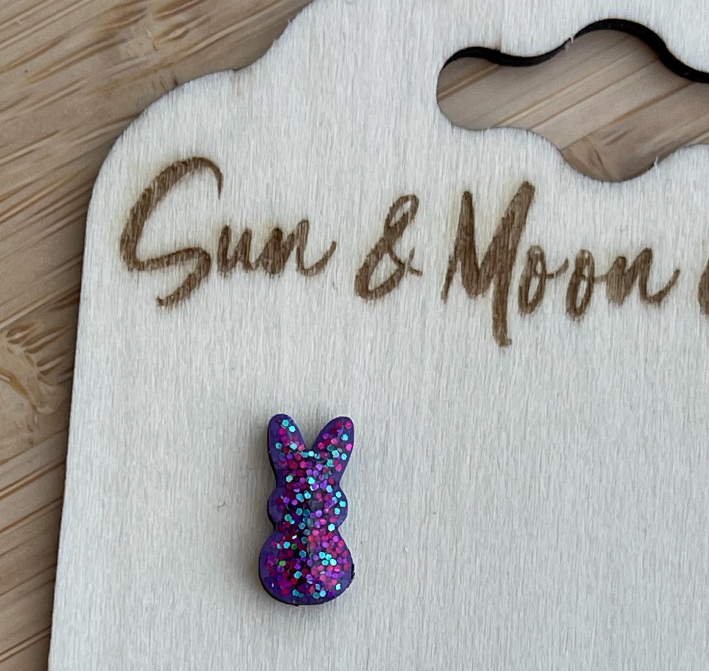 Hand-Painted Peeps Stud Earrings: Colorful Easter Jewelry