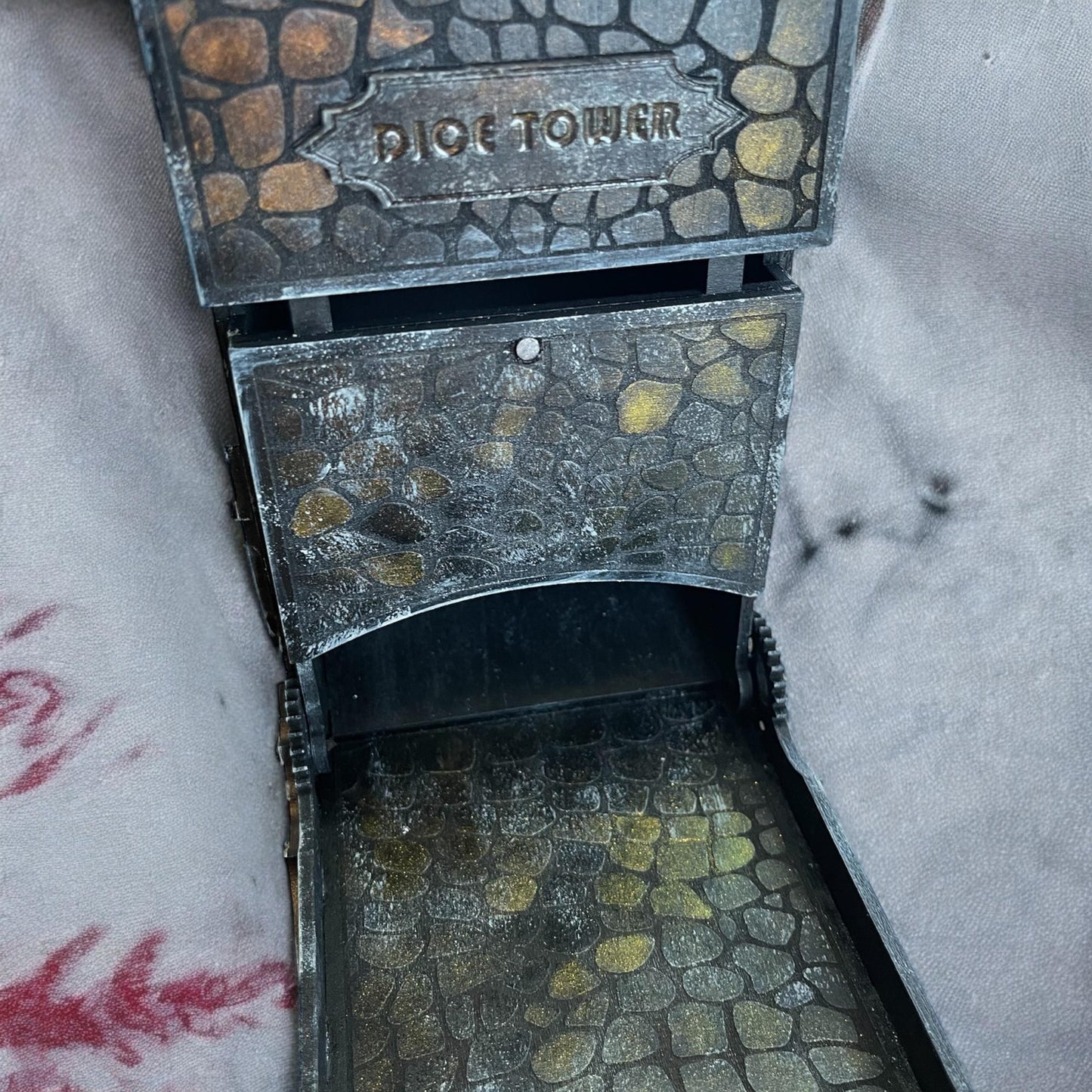 Majestic Dragon Dice Tower for Tabletop RPGs – Handmade Fantasy Dice Roller