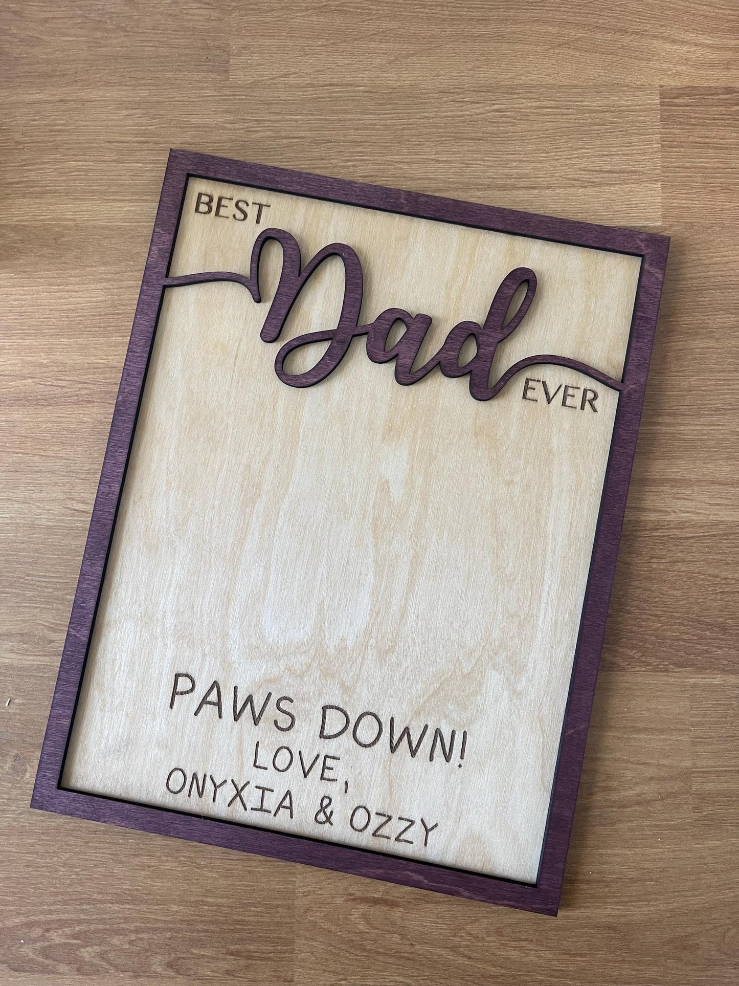 Hands Down Best Dad Ever Fathers Day Handprint Keepsake Sign