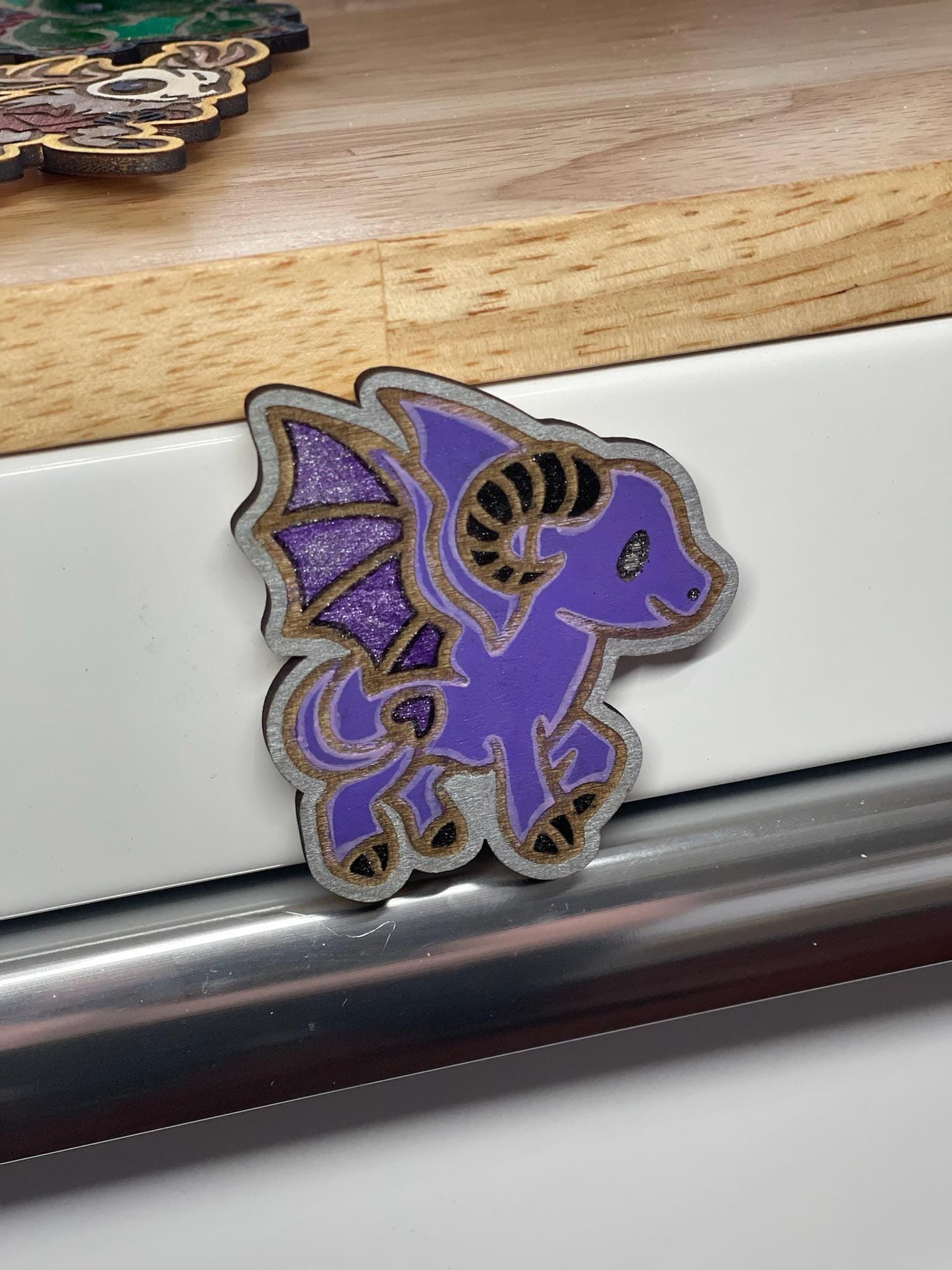 Handmade Cryptid Wood Magnets: Mythical Creature Set