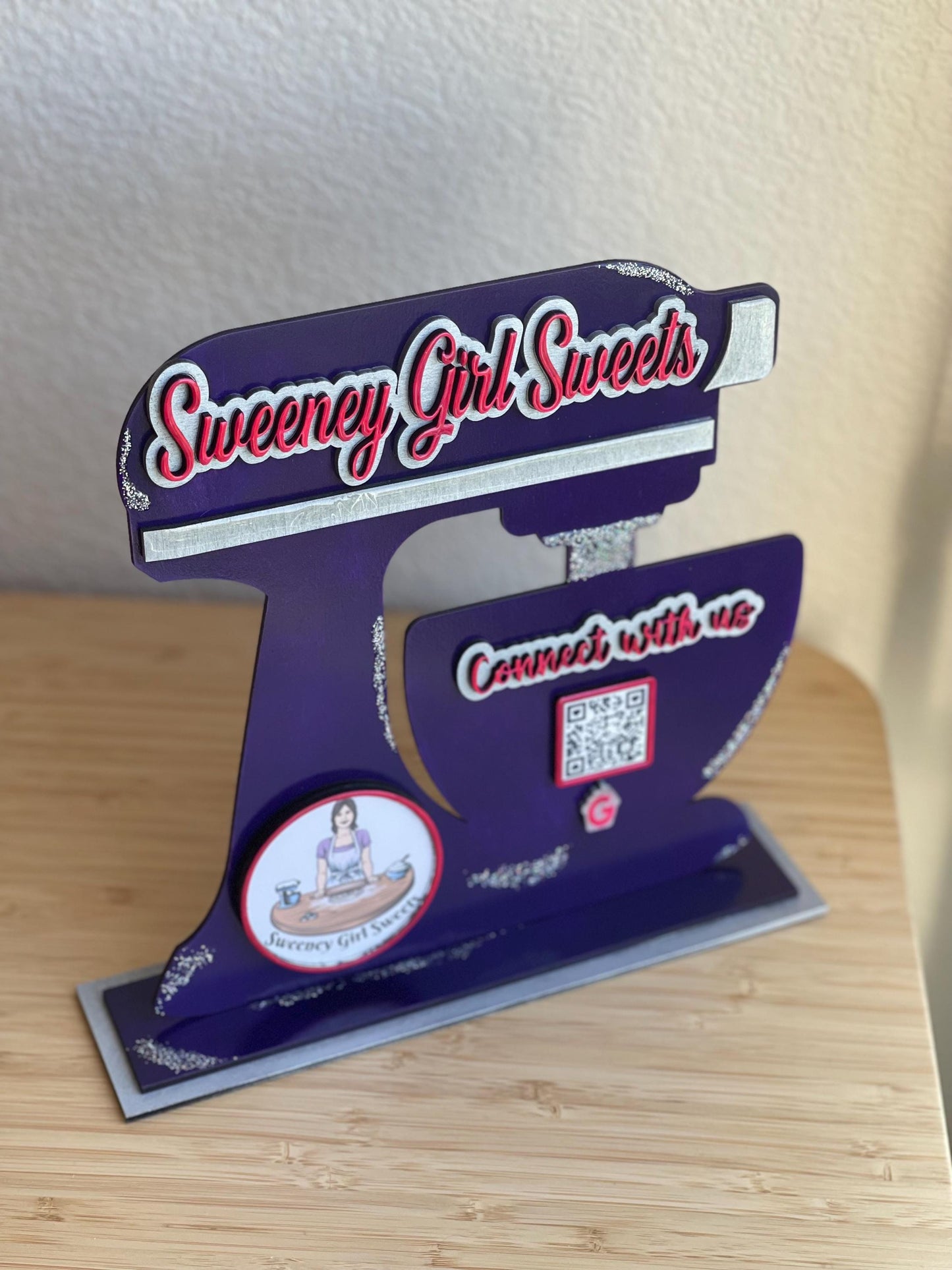 Personalized Stand Mixer for Bakery/Culinary/Business Owners – QR codes to simplify your business – Perfect for Vendor Events & Live Videos