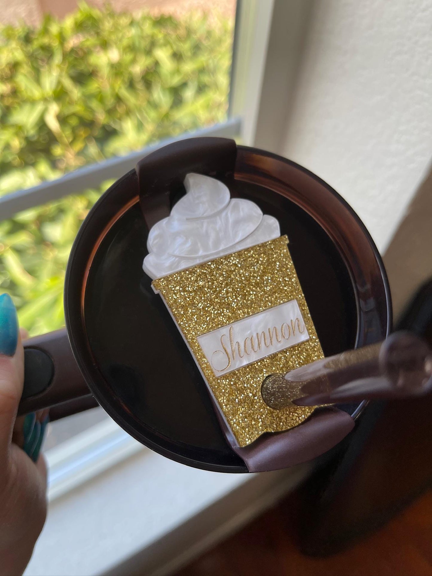 Personalized Glitter Frappe Stanley Topper: 40oz H2.0 Tumbler Accessory