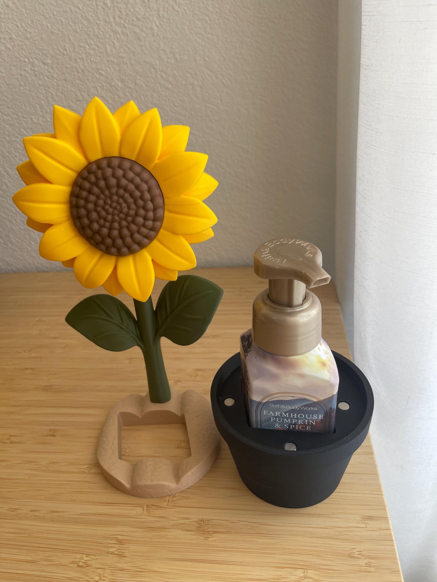 Sunflower Soap Holder for Bath & Body Works Foaming Soap | Farmhouse Bathroom Decor