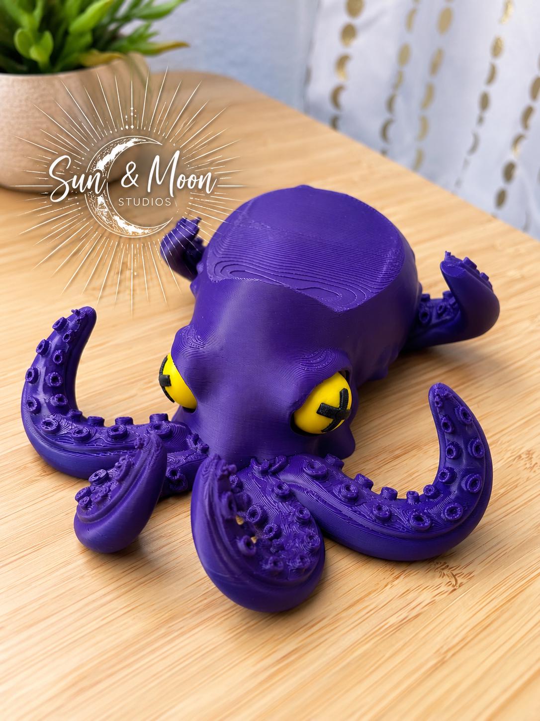 PS5 Controller Holder, Purple Octopus Gaming Stand, PlayStation 5 Controller Display, Gamer Desk Accessory, Game Room Decor, Gift for Gamers