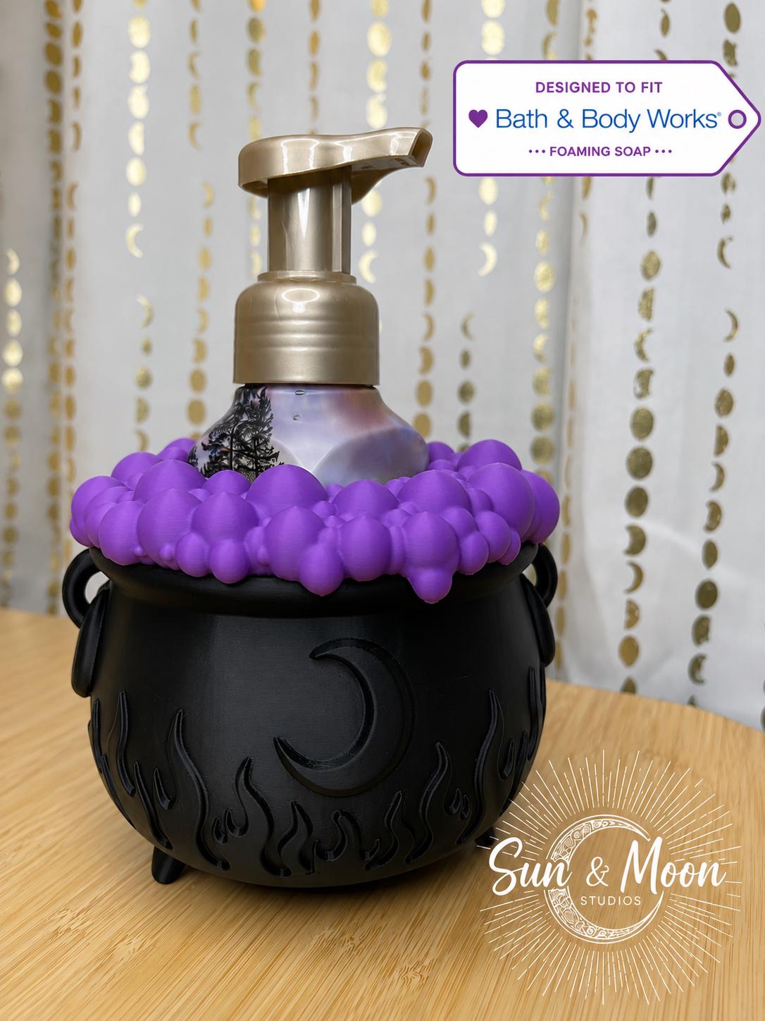 Witch's Cauldron Foaming Soap Holder, Bath & Body Works Soap Cover, Halloween Bathroom Decor, Spooky Kitchen Decor