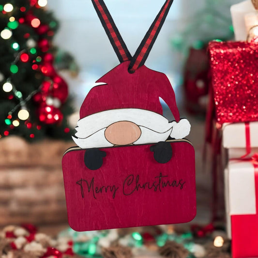 Gnome Wood Gift Card Holder/Ornament