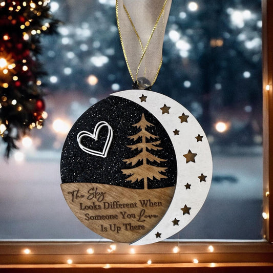 The sky looks different… Wooden Memorial Ornament