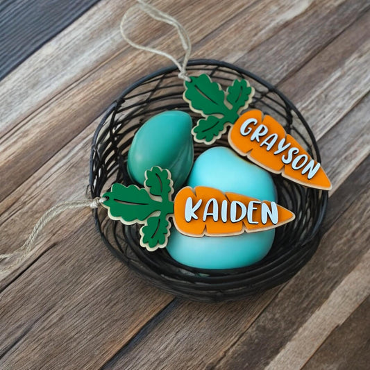Personalized Carrot Tags for Easter Baskets or Gifts