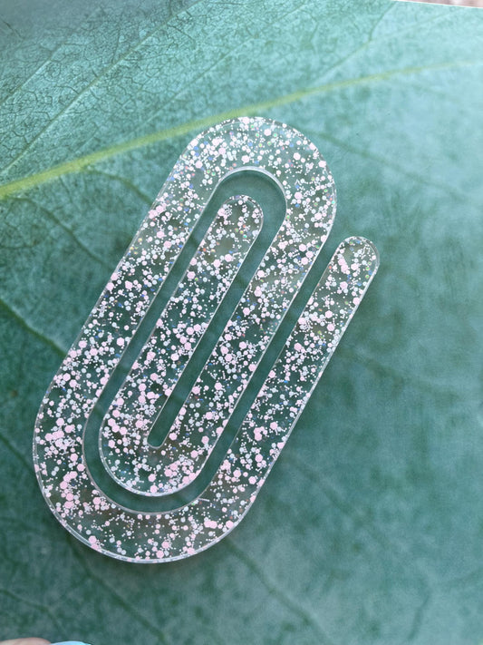 Unique Handmade Jumbo/Oversized Acrylic Paper Clips/Bookmarks/Stationary