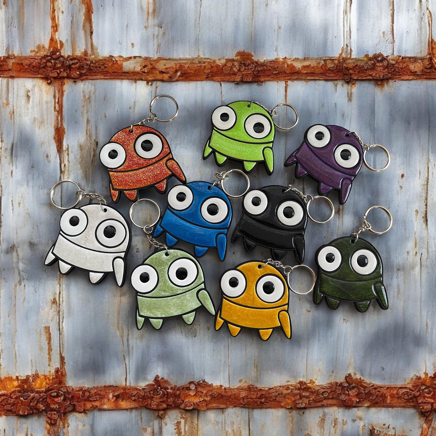 R.E.P.O. Robot Wood/Resin Keychains | Laser Cut Chaos with Resin Shine | Too Cute to Malfunction