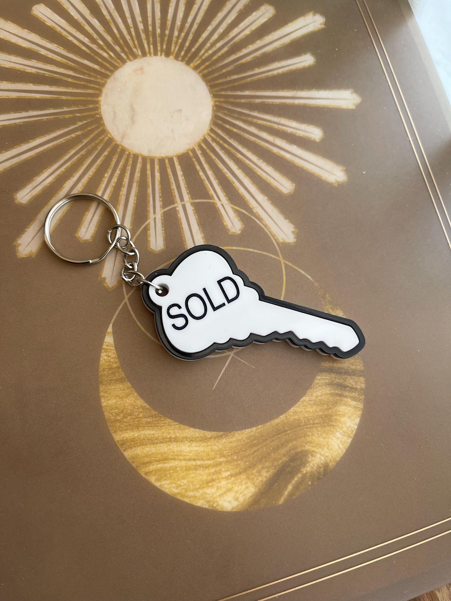 NFC SOLD House Keychain: Realtor Closing Gift, Tap Business Card
