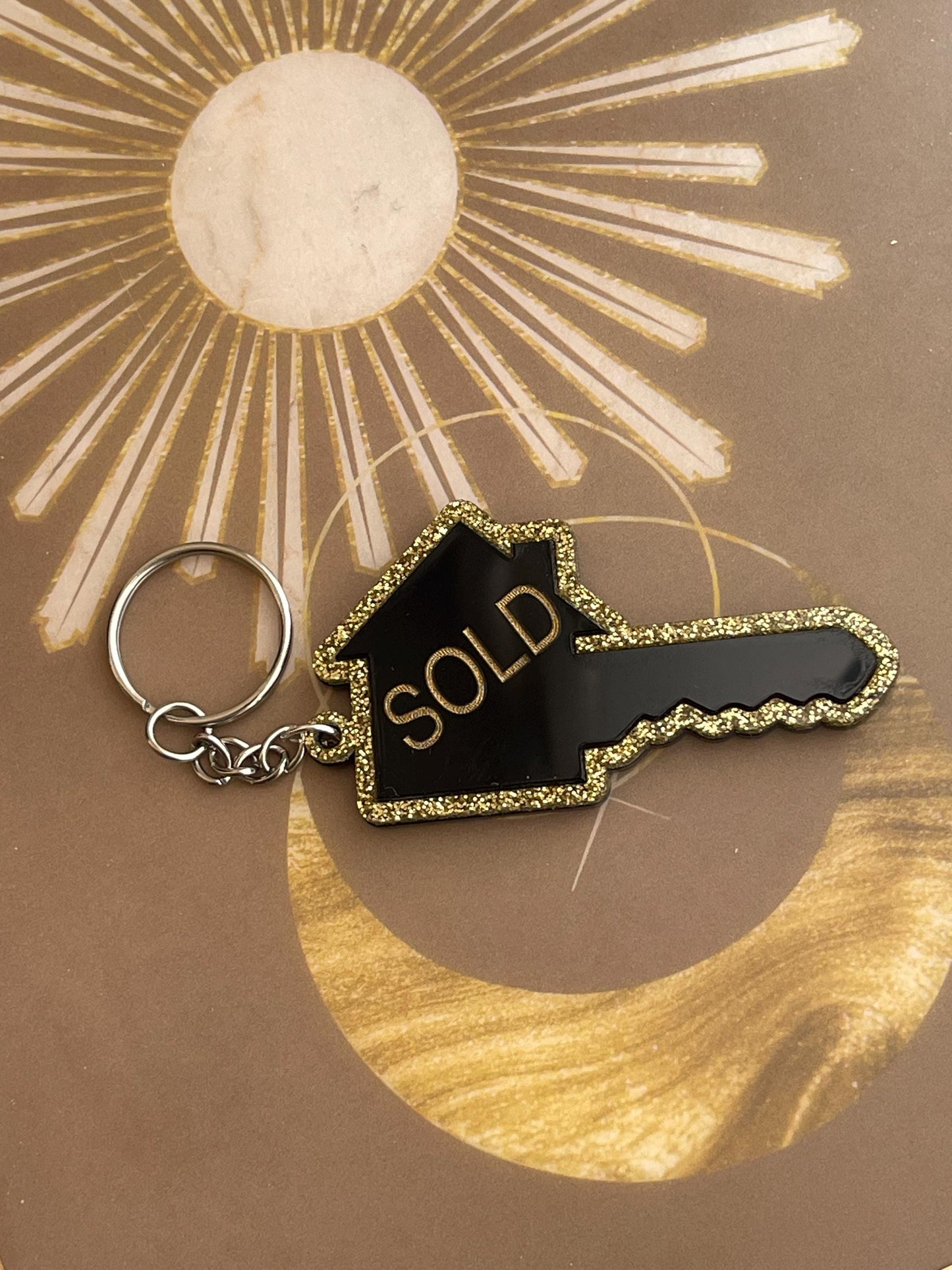 NFC SOLD House Keychain: Realtor Closing Gift, Tap Business Card