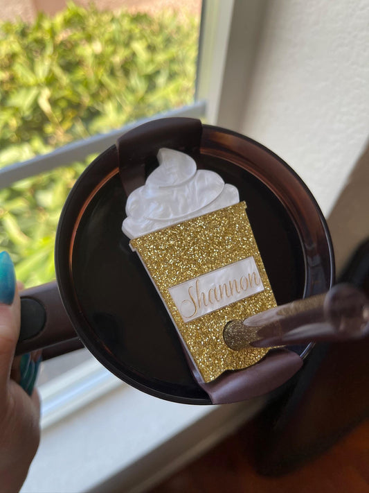 Personalized Glitter Frappe Stanley Topper: 40oz H2.0 Tumbler Accessory
