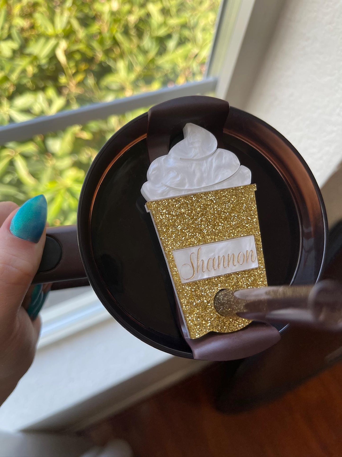 Personalized Glitter Frappe Stanley Topper: 40oz H2.0 Tumbler Accessory