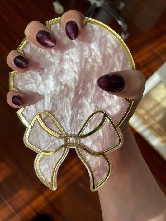 Nail Selfie Acrylic Prop / Bow or Drippy Heart Nail Display