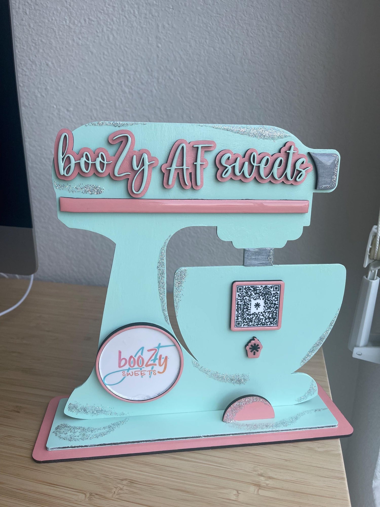 Personalized Stand Mixer for Bakery/Culinary/Business Owners – QR codes to simplify your business – Perfect for Vendor Events & Live Videos