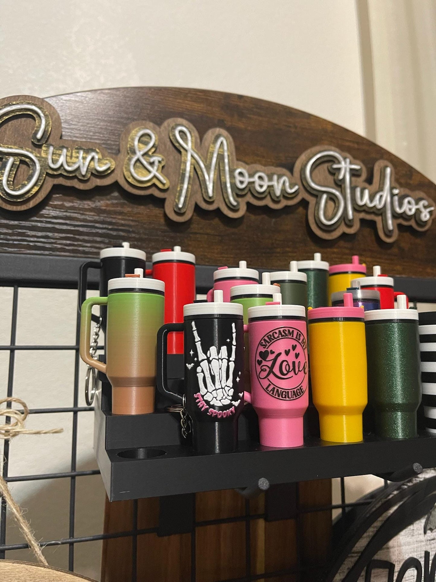 Mini Stanley inspired Tumbler Keychain- realistic deep lid with band–Hidden Storage for Chapstick, Pills, Band-Aids, Change and More