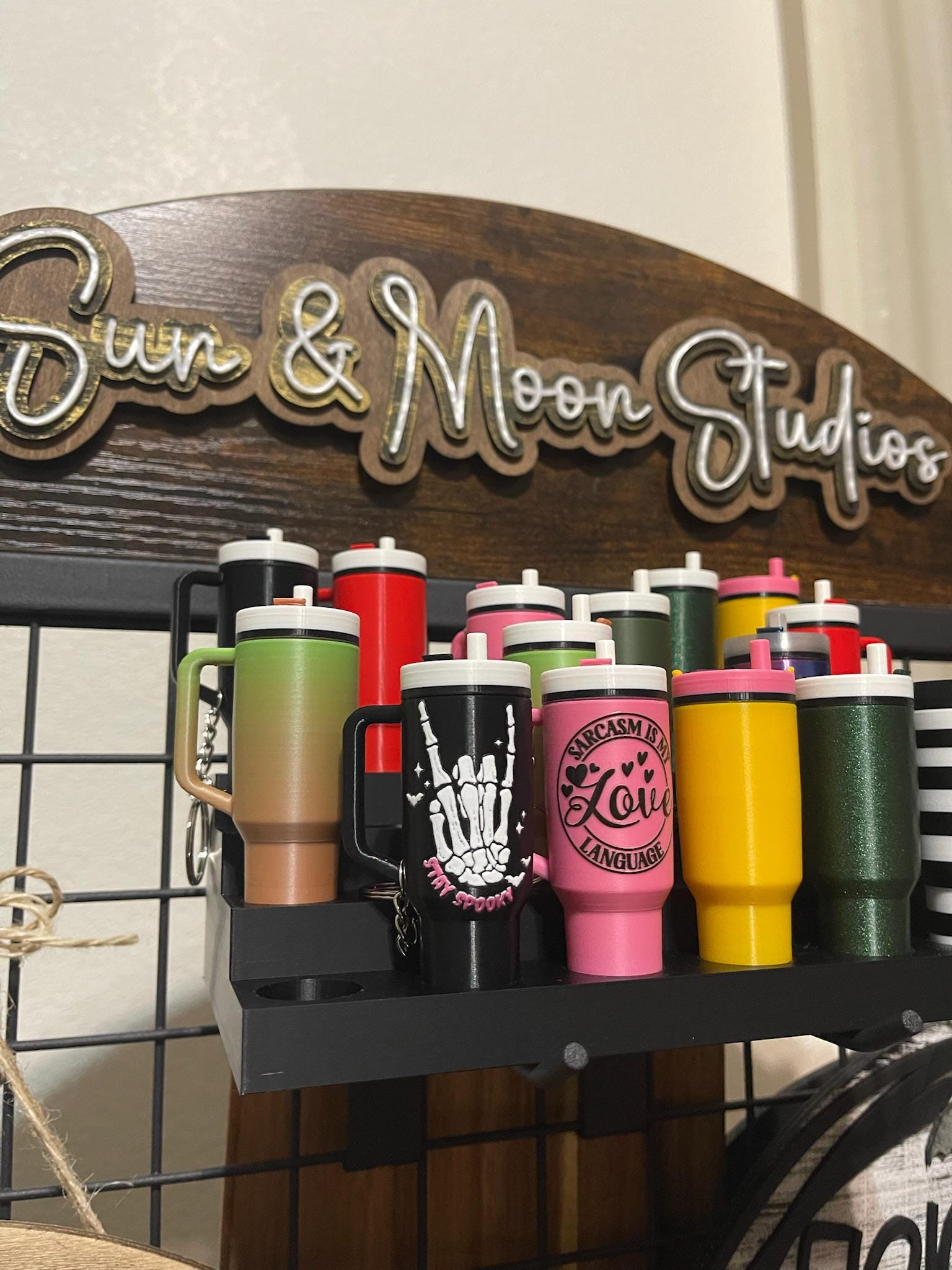 Mini Stanley inspired Tumbler Keychain- realistic deep lid with band–Hidden Storage for Chapstick, Pills, Band-Aids, Change and More