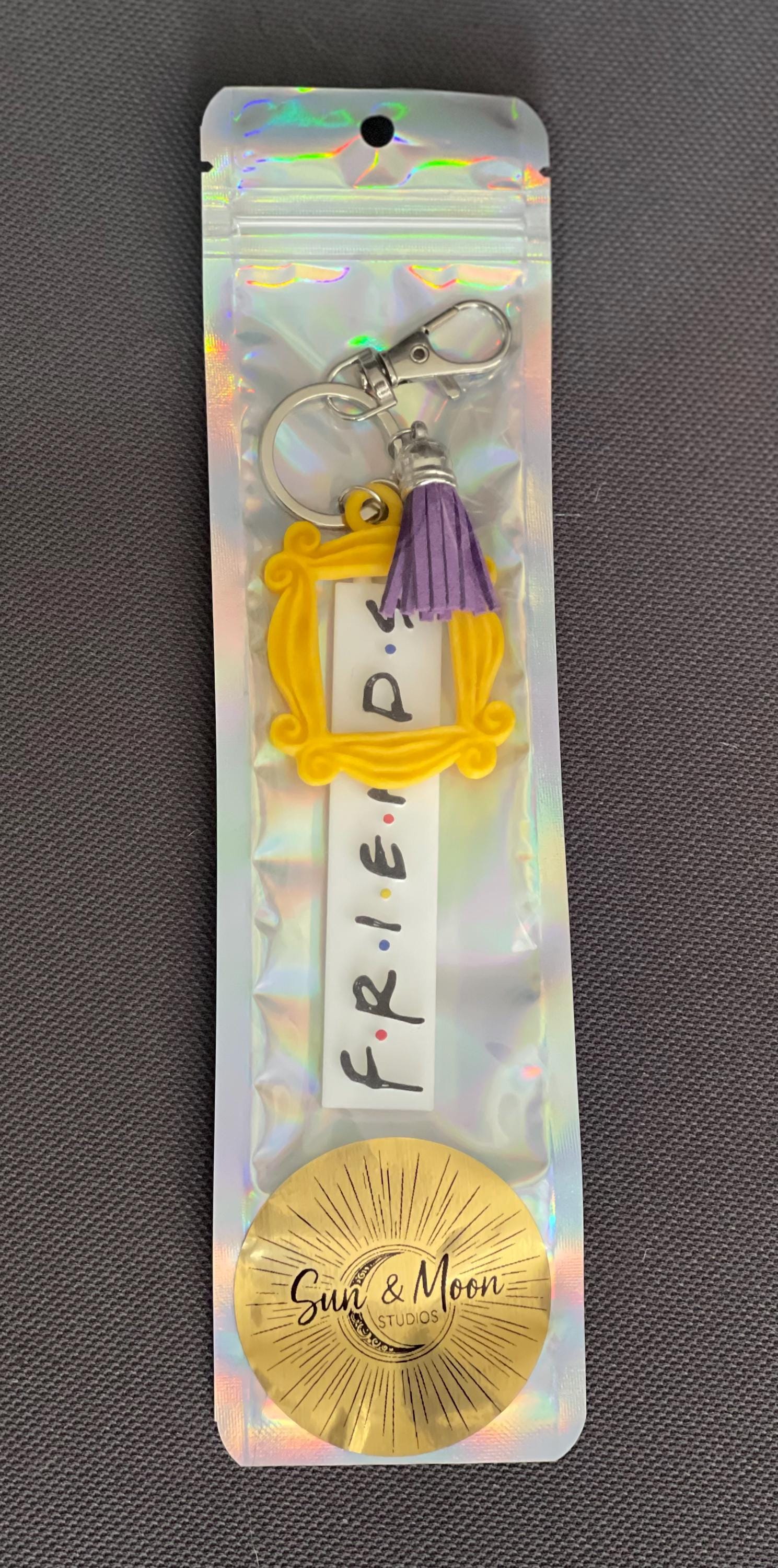 Friends-Inspired Yellow Frame Keychain