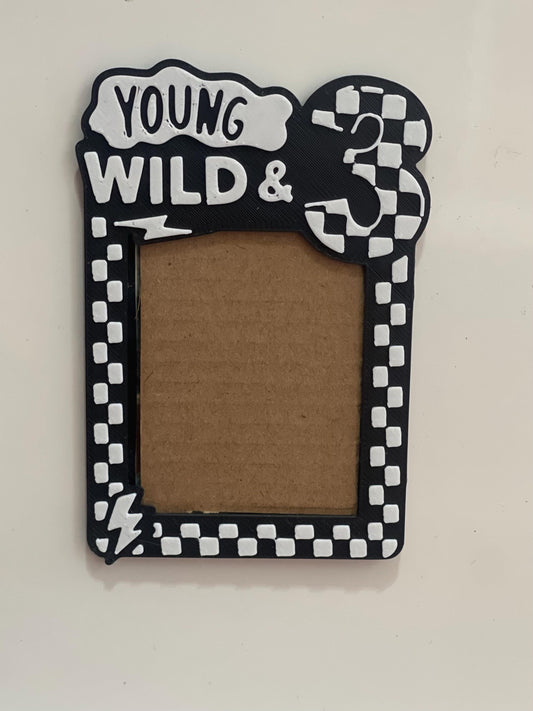 Young Wild & Three Birthday Party Favor Magnet - Kids Birthday Gift - Party Favor for Guests - Toddler Birthday Decor