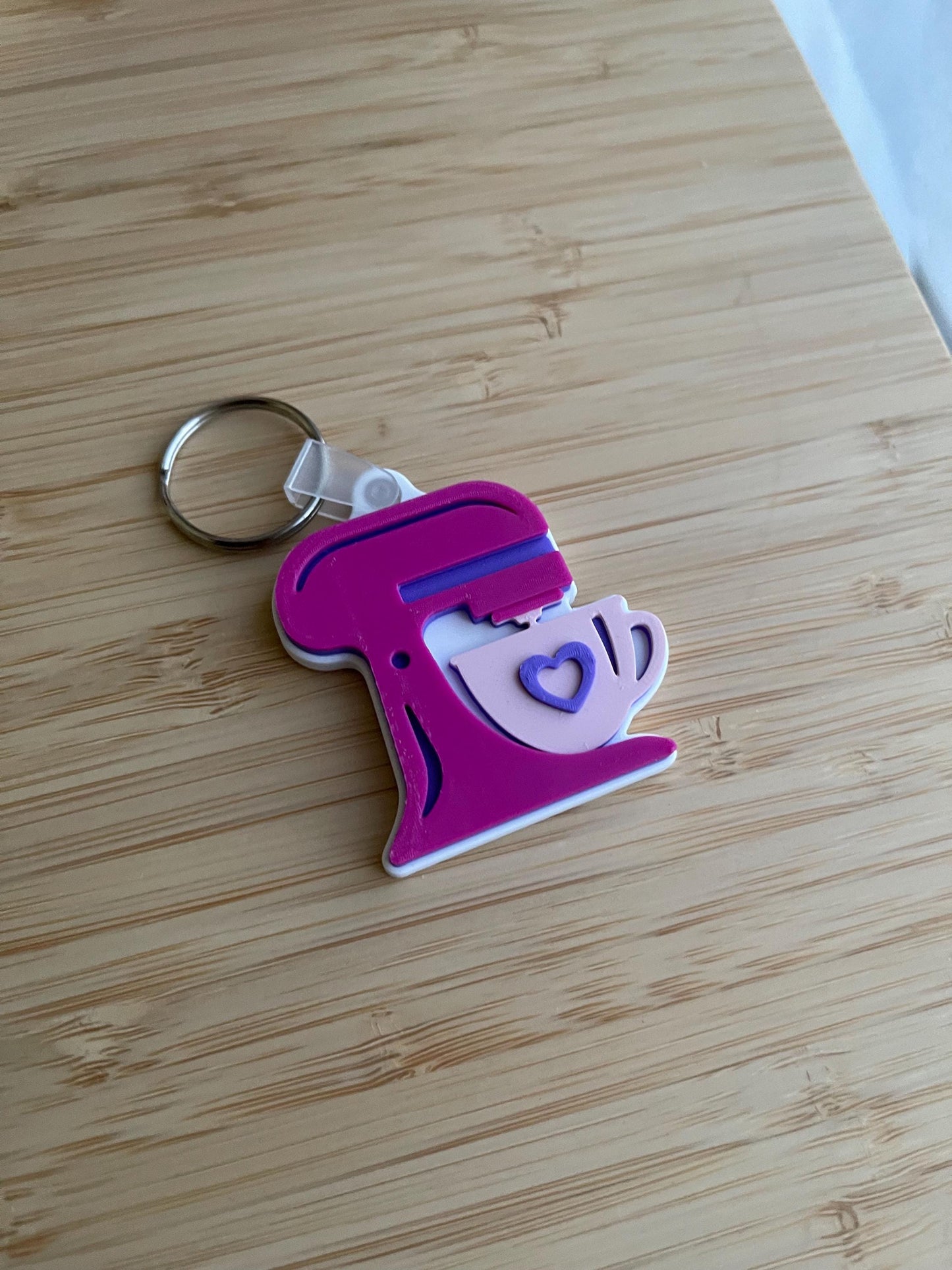 Stand Mixer NFC Tag or Keychain - Tap to Connect Keychain for Small Biz info/social media
