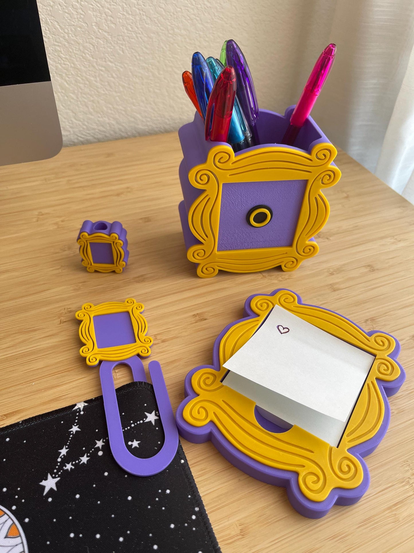 Friends Retro Pen Holder - Desk Accessories - Cute Office Decor - Small Desk Storage - Unique Gift for Home Office
