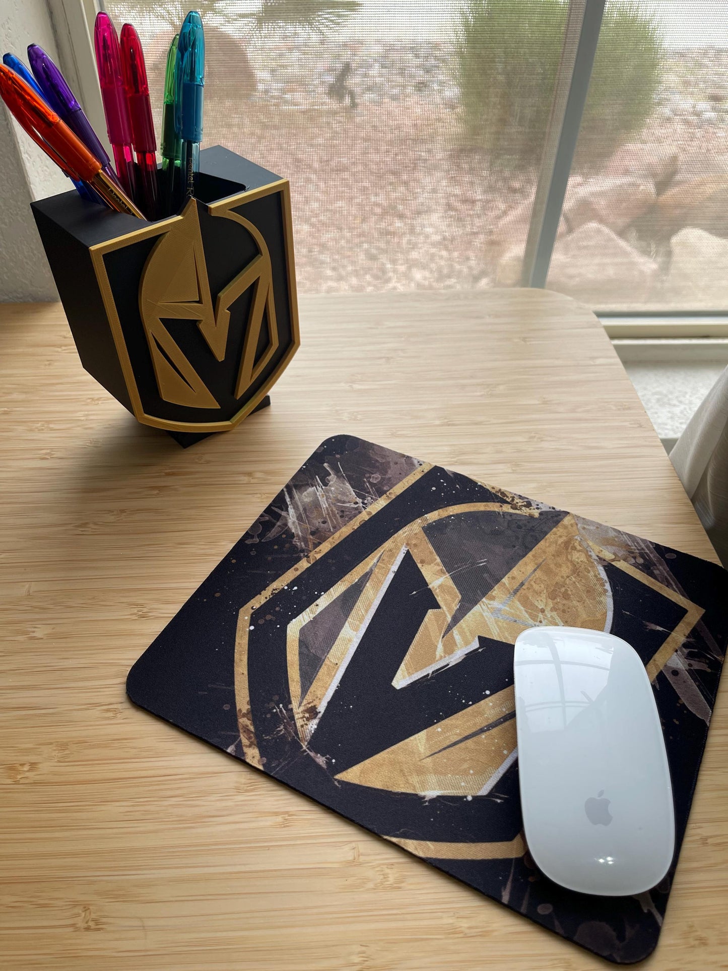 Vegas Golden Knights Desk Accessories | Office & Gaming Desk Decor | VGK Fan Gift