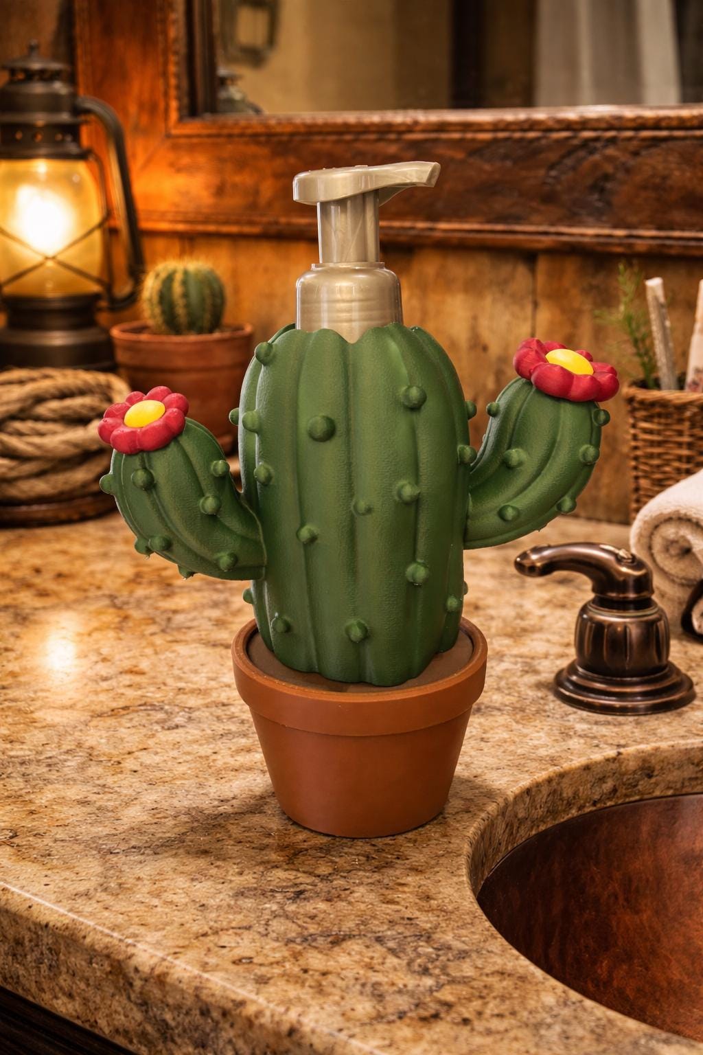 Cactus Soap Dispenser - Bathroom & Kitchen Decor