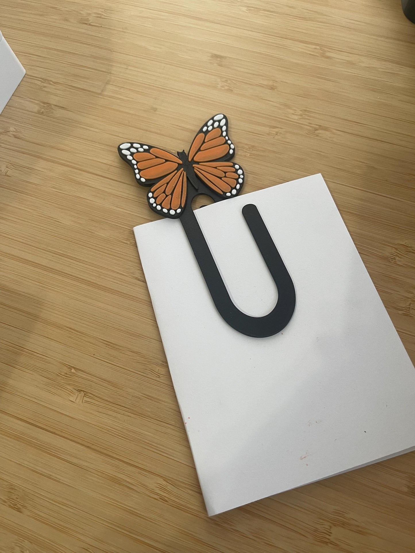 Butterfly Desk Accessories Set | Monarch Butterfly Desk Decor | Pen Holder | Sticky Note Holder | Jumbo Paper Clip | Office Decor