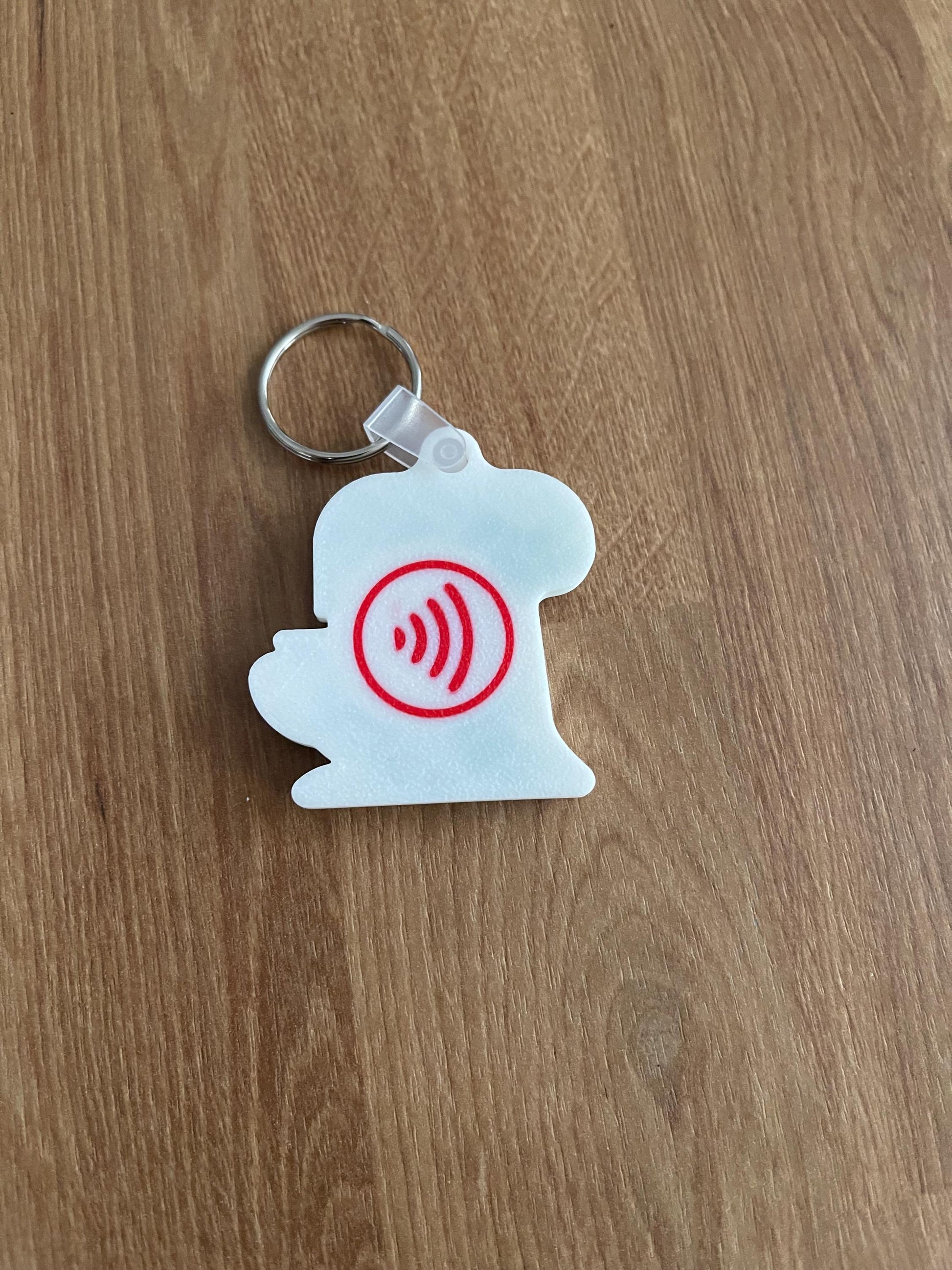 Stand Mixer NFC Tag or Keychain - Tap to Connect Keychain for Small Biz info/social media