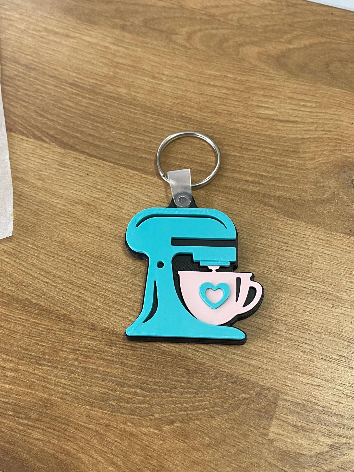 Stand Mixer NFC Tag or Keychain - Tap to Connect Keychain for Small Biz info/social media