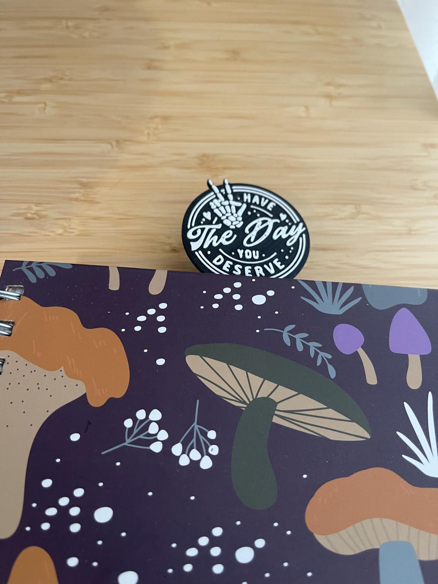 Have the Day You Deserve Desk Accessories | Pen Holder, Post-It Note Holder, Straw Topper, Jumbo Paper Clip | Funny Office Gift