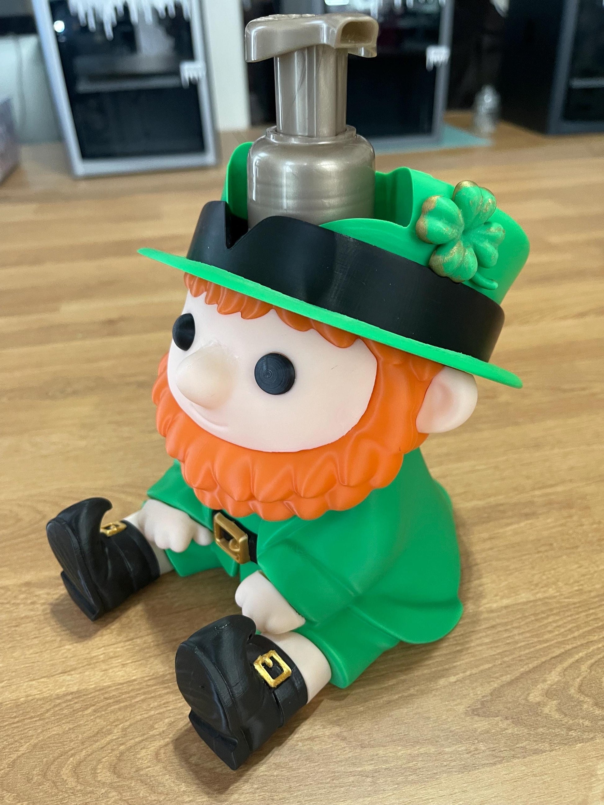 Leprechaun Soap Holder for Bath & Body Works | St Patricks Day Bathroom Decor | Lucky Leprechaun Soap Dispenser Holder | Irish Bathroom Deco