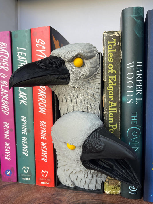 Crow Book Nook Insert | Raven Bookshelf Insert | Gothic Dark Academia Decor | Crow Shelf Insert | Library Book Nook | Reader Gift