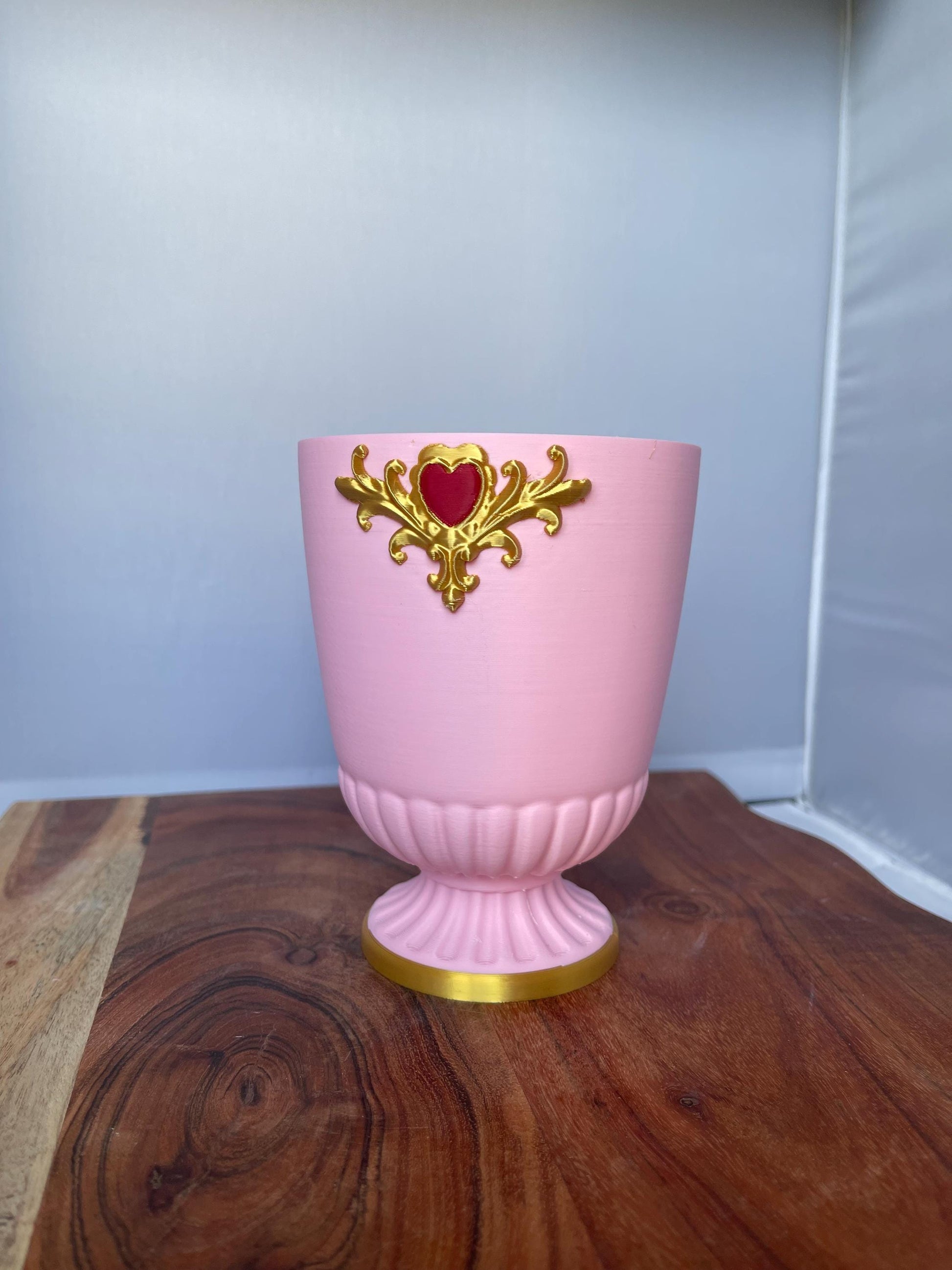 Pink Victorian Makeup Brush Holder | Pen & Desk Accessory Holder | Ornate Vanity Organizer | Elegant Vanity Decor