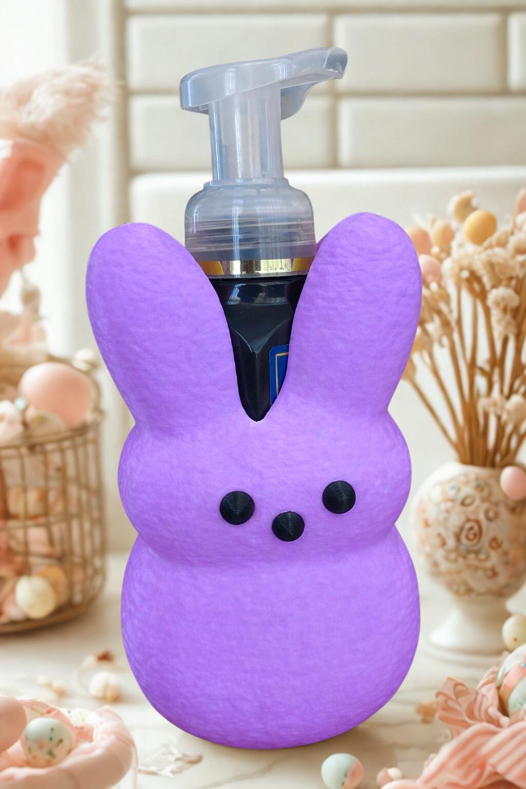 Peeps Bunny Soap Holder for Bath & Body Works Foaming Soap | Easter Bathroom Decor | Cute Bunny Soap Dispenser Holder