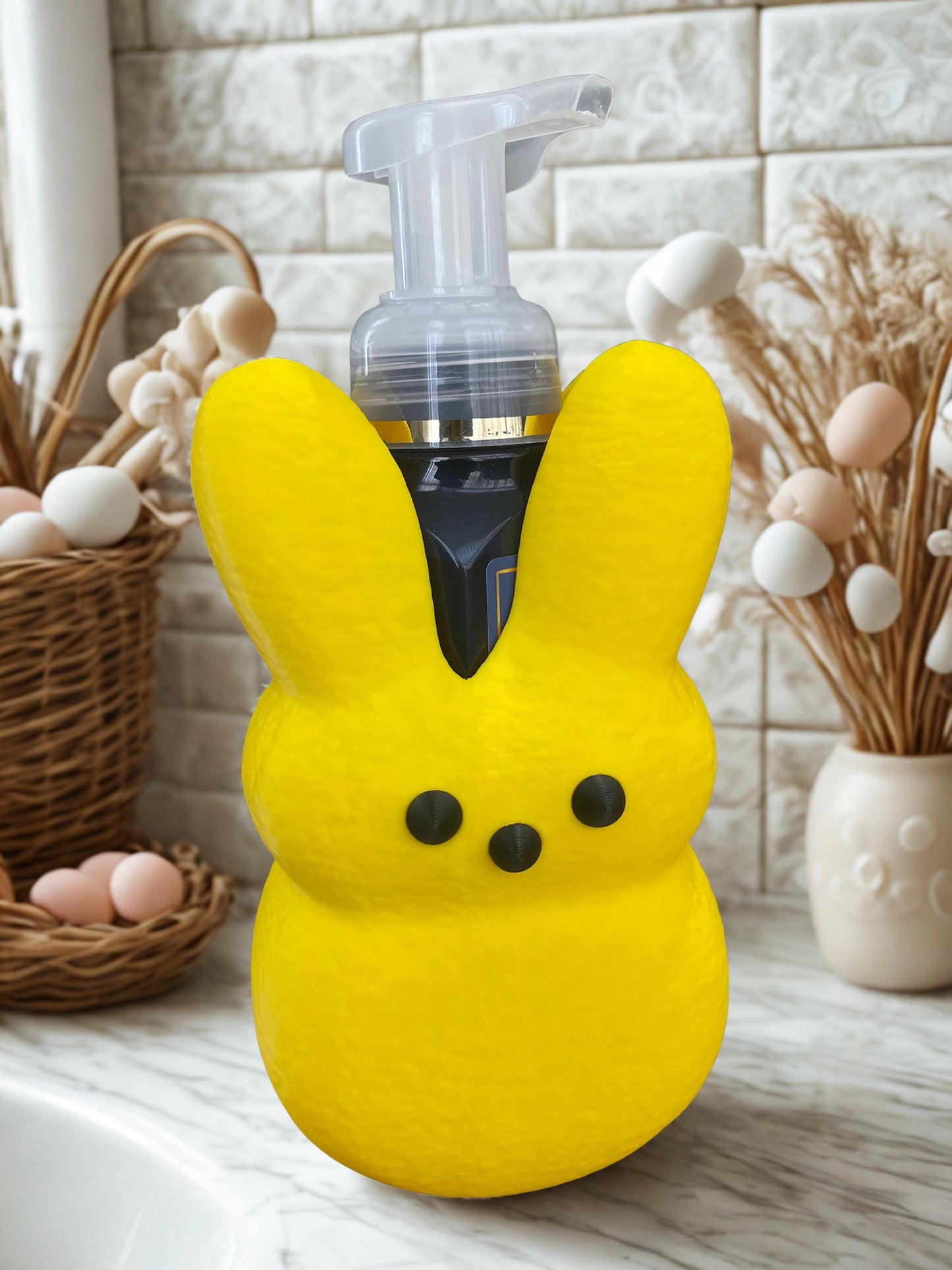 Peeps Bunny Soap Holder for Bath & Body Works Foaming Soap | Easter Bathroom Decor | Cute Bunny Soap Dispenser Holder