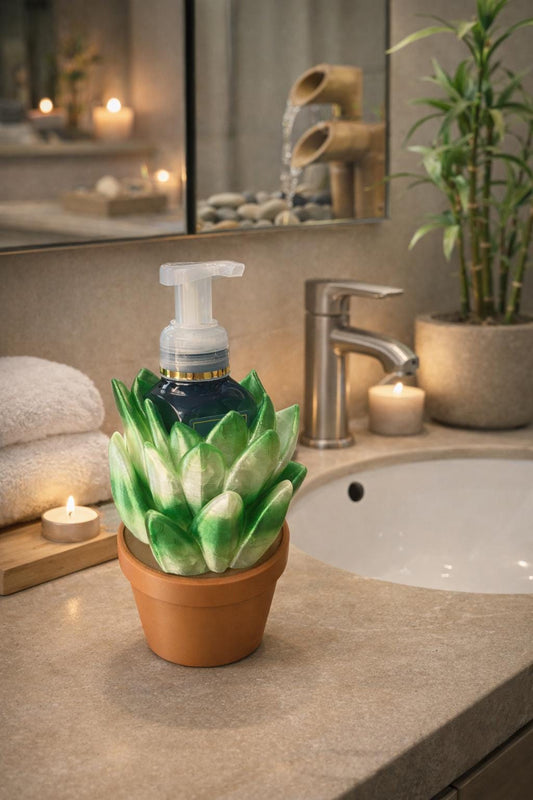 Succulent Soap Holder for Bath & Body Works | Plant Soap Holder | Bathroom Decor | 3D Printed Soap Dispenser Holder | Zen Bathroom Accessory