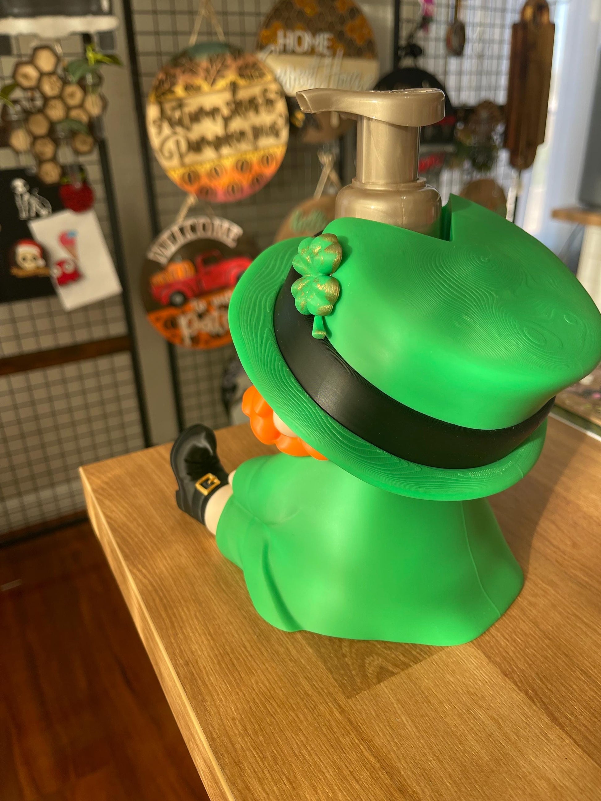 Leprechaun Soap Holder for Bath & Body Works | St Patricks Day Bathroom Decor | Lucky Leprechaun Soap Dispenser Holder | Irish Bathroom Deco