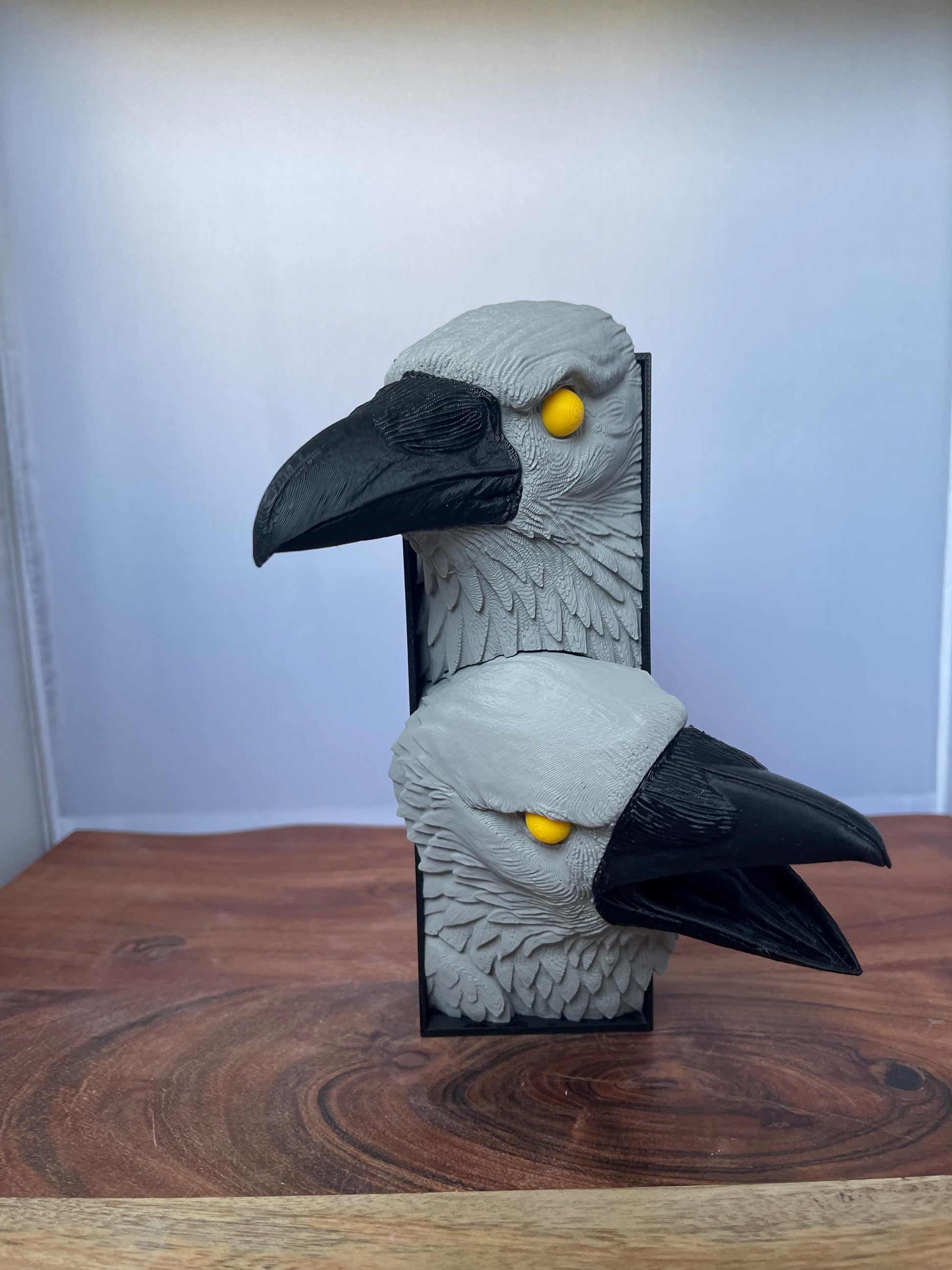 Crow Book Nook Insert | Raven Bookshelf Insert | Gothic Dark Academia Decor | Crow Shelf Insert | Library Book Nook | Reader Gift