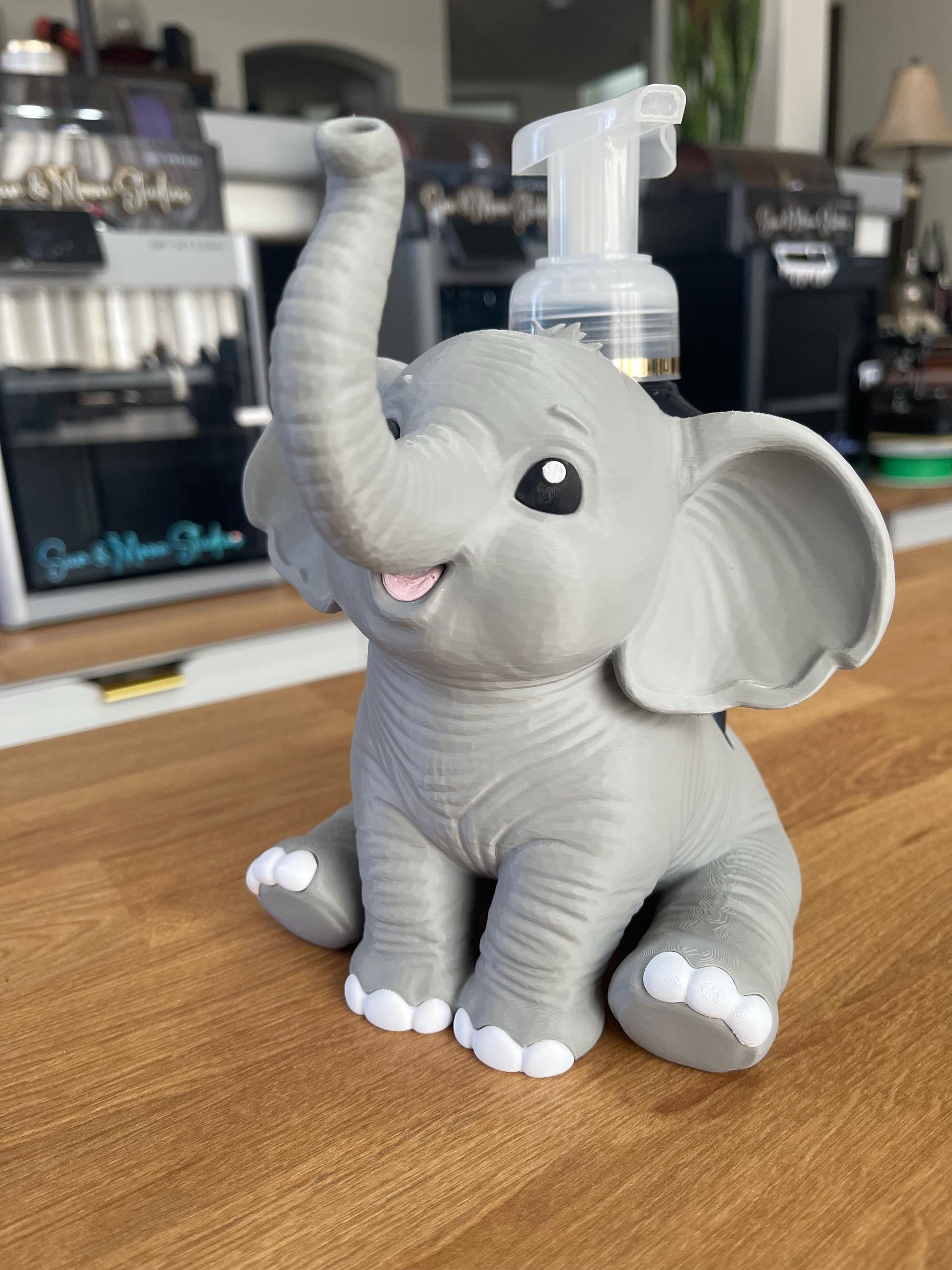 Elephant Soap Holder for Bath & Body Works | Cute Animal Bathroom Decor | Kids Bathroom Sink Organizer | Foaming Soap Dispenser Holder
