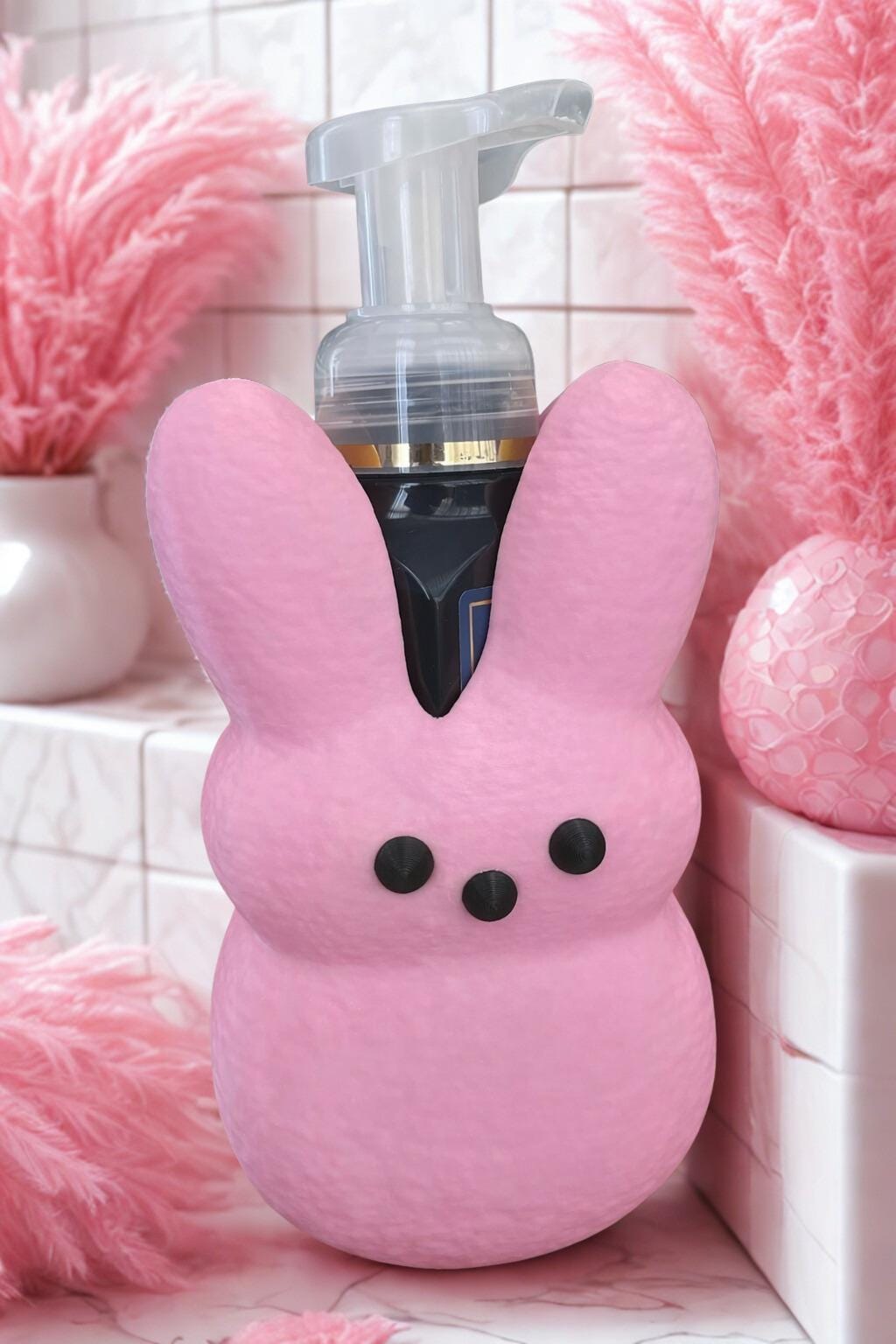 Peeps Bunny Soap Holder for Bath & Body Works Foaming Soap | Easter Bathroom Decor | Cute Bunny Soap Dispenser Holder