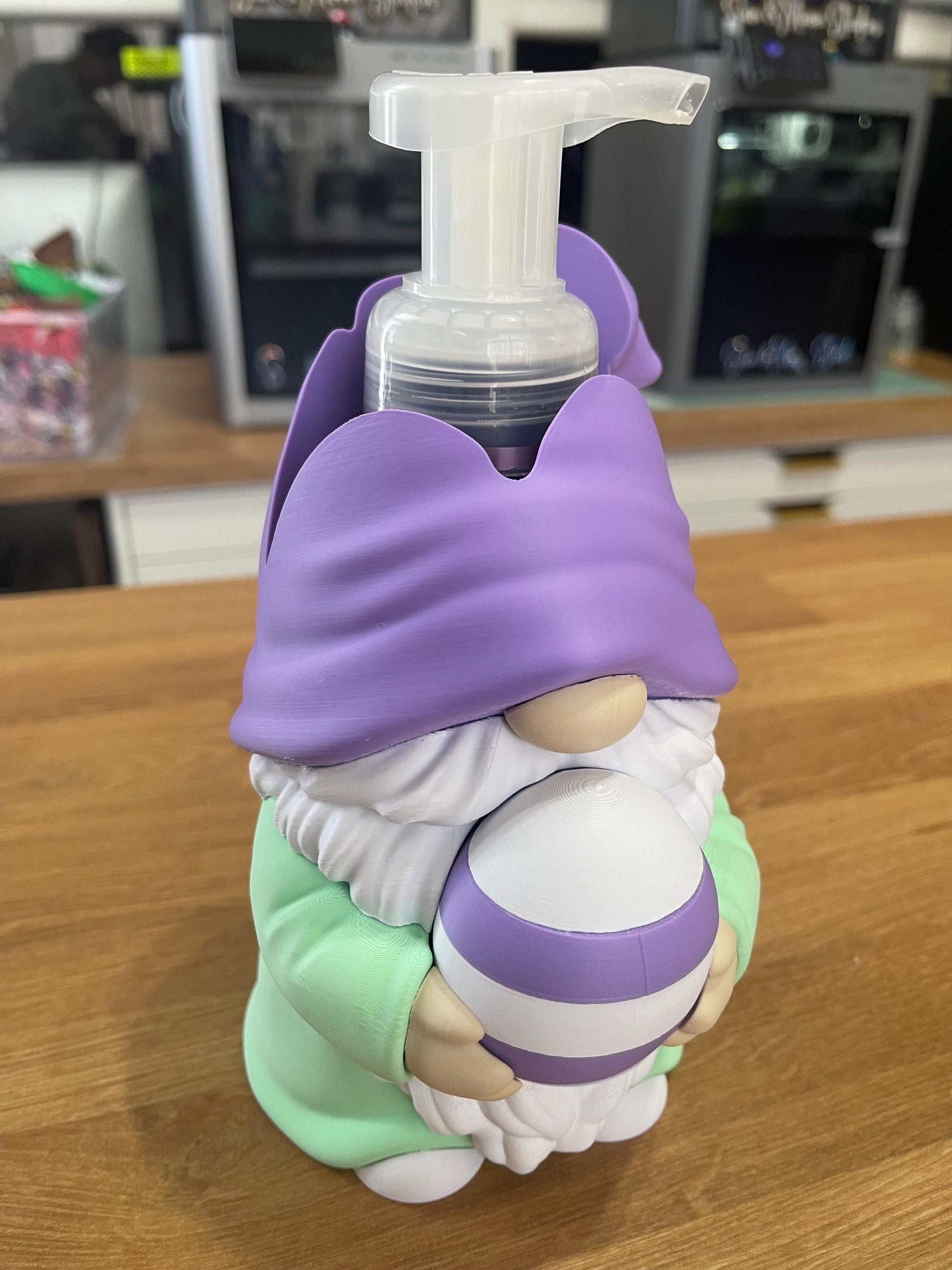 Easter Gnome Soap Holder Compatible With Bath & Body Works Foaming Soap, Egg Gnome Bathroom Decor, Spring Sink Decor